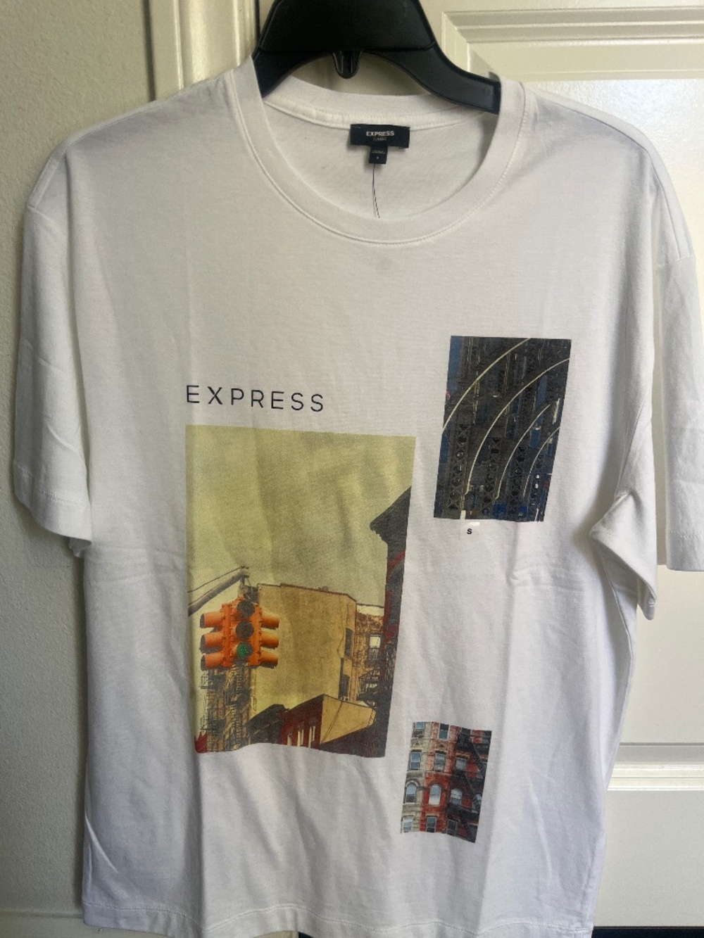 Express white t shirt with graphic
